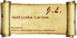 Jedlicska Larina névjegykártya